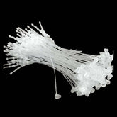 Plastic Price Tags (1 Pack, 500 Pieces) 3 Inch Transparent Color Loops Snap Locks Tying Fastener Hooks Ties Pins